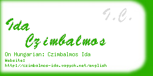 ida czimbalmos business card